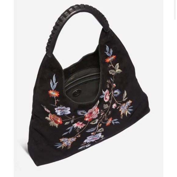 Johnny Was Renata Hobo Tote Leather Embroidered Bag - Picture 5 of 11